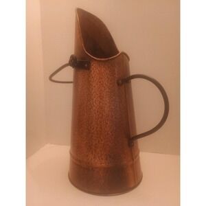Vintage Hammered Copper Coal Scuttle